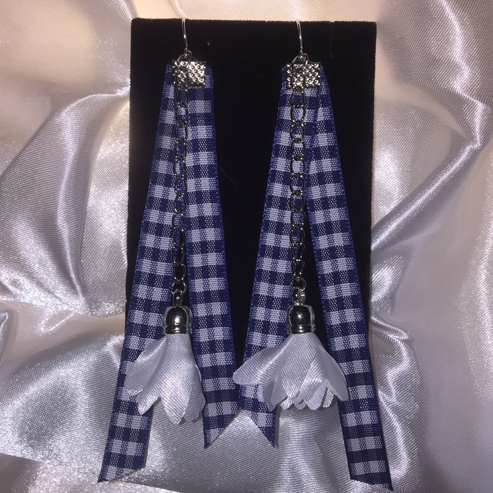 Plaited ribbon earrings
